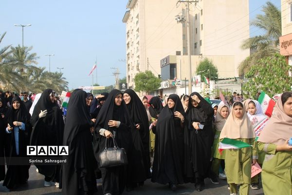 راهپیمایی روز 13 آبان در بوشهر
