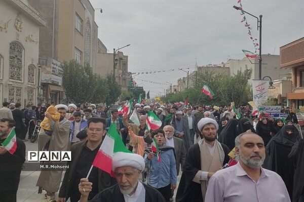 خروش طوفانی مردم قم در راهپیمایی روز ملی مبارزه با استکبار جهانی-1