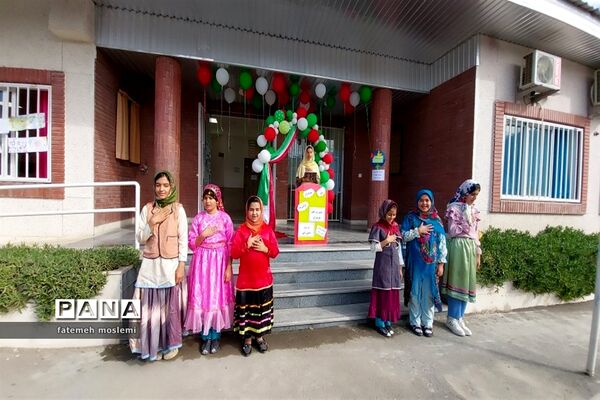مراسم نمادین هفته ملی مازندران در دبستان سعادت گلوگاه