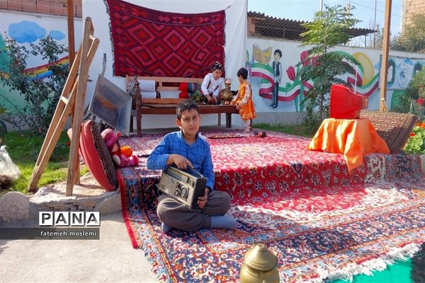 مراسم نمادین هفته ملی مازندران در دبستان سعادت گلوگاه