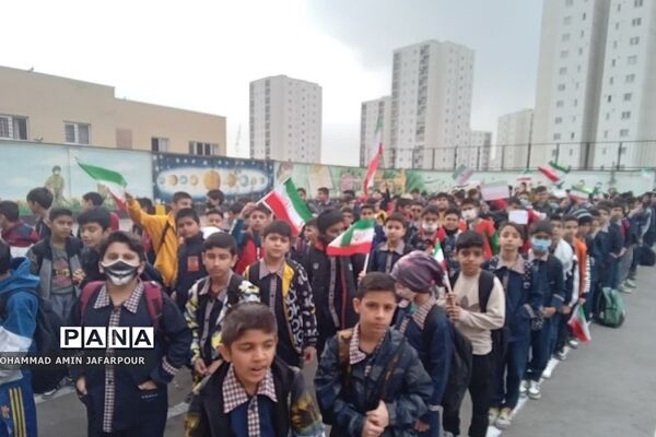 زنگ ایثار و شجاعت و جهاد تبین در دبستان پسرانه تربیت شهرستان پردیس
