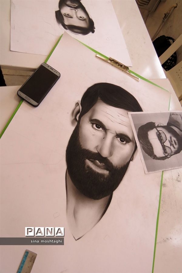 بر گزاری ورکشاپ طراحی چهره سرداران شهید خراسان شمالی