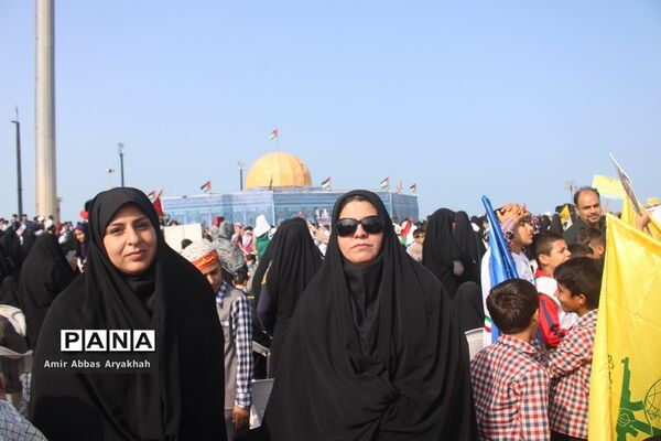 تجمع مردم بوشهر در حمایت از کودکان فلسطین