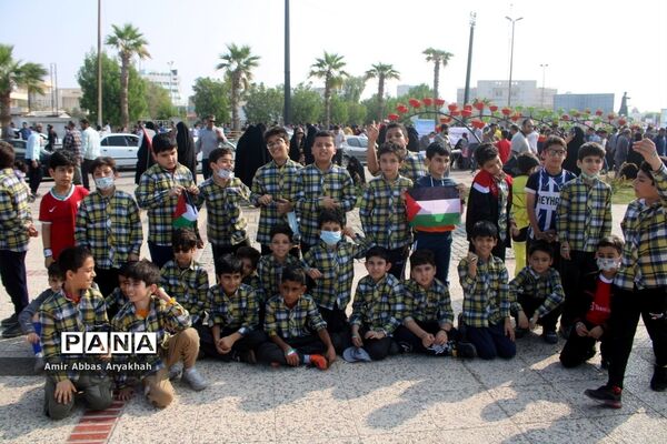 تجمع مردم بوشهر در حمایت از کودکان فلسطین