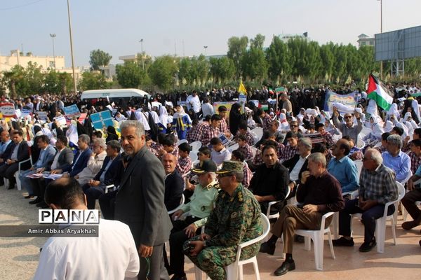 تجمع مردم بوشهر در حمایت از کودکان فلسطین (2)