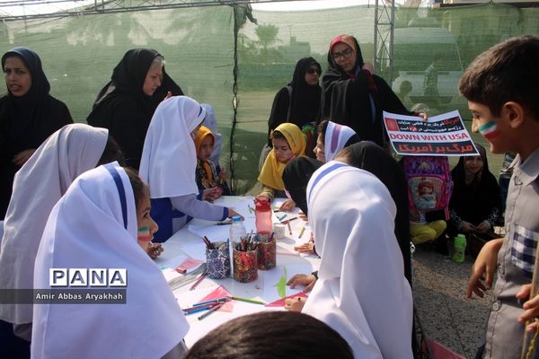 تجمع مردم بوشهر در حمایت از کودکان فلسطین (2)