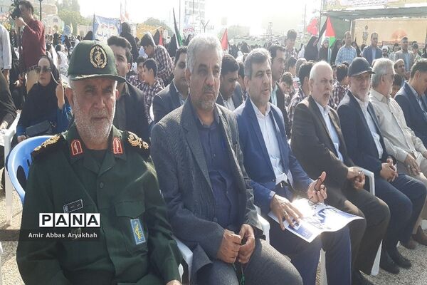 تجمع مردم بوشهر در حمایت از کودکان فلسطین (2)