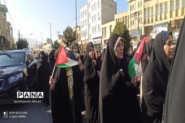 راهپیمایی مردم جهرم در حمایت از کودکان مظلوم غزه