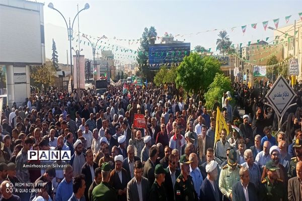 راهپیمایی مردم جهرم در حمایت از کودکان مظلوم غزه