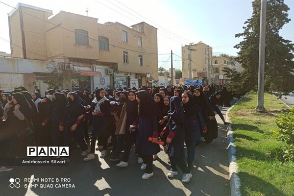 راهپیمایی مردم جهرم در حمایت از کودکان مظلوم غزه