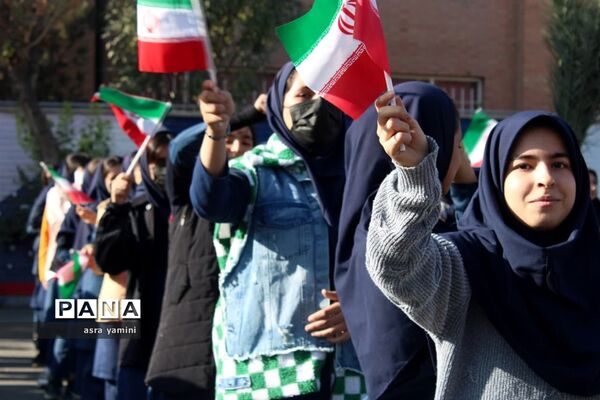 زنگ حمایت از فلسطین ناحیه یک بهارستان در آموزشگاه موفقیان یک