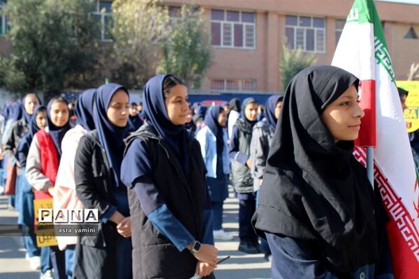 زنگ حمایت از فلسطین ناحیه یک بهارستان در آموزشگاه موفقیان یک