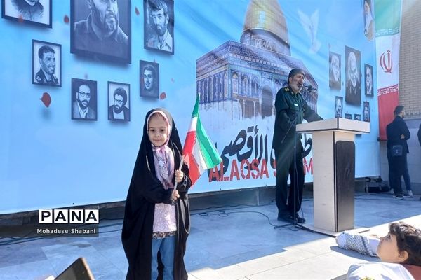 خروش دانش‌آموزان شهریار در حمایت از مردم مظلوم غزه