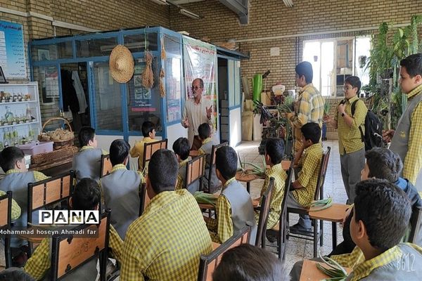 بازدید دانش‌آموزان دبستان پسرانه شهاب از گلخانه مرکز فنی و حرفه‌ای شماره ۱۷ کاشمر