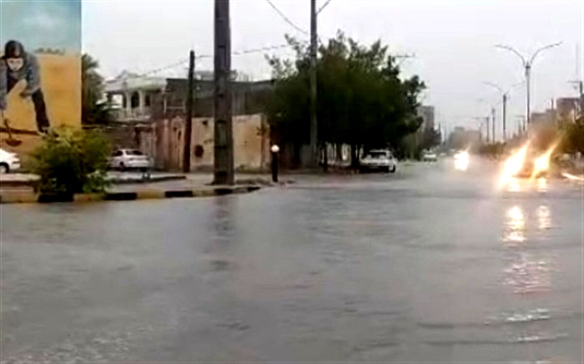 بارش باران پاییزی در پارسیان