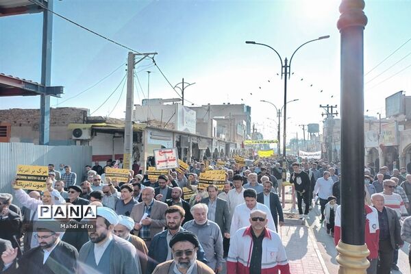 برگزاری راهپیمایی حمایت از مردم مظلوم غزه در بهبهان