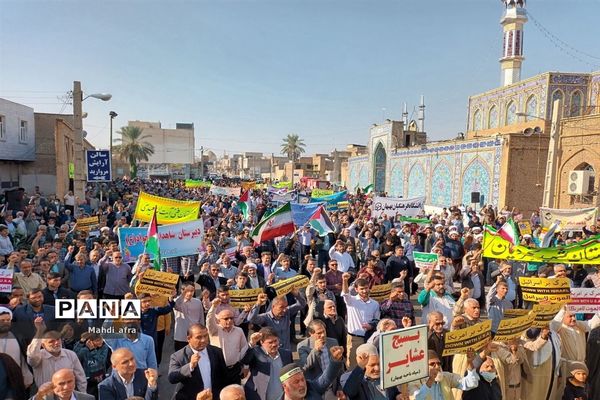 برگزاری راهپیمایی حمایت از مردم مظلوم غزه در بهبهان