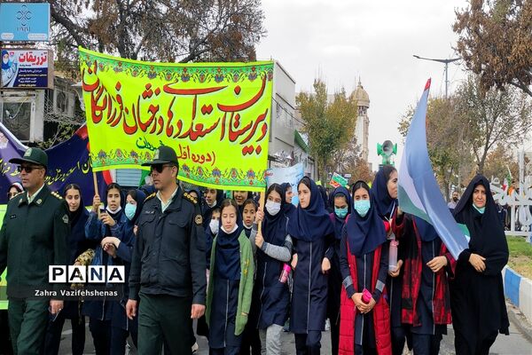 راهپیمایی مردم شهرستان شیروان در حمایت از مردم مظلوم فلسطین و محکومیت جنایت رژیم کودک کش اسرائیل