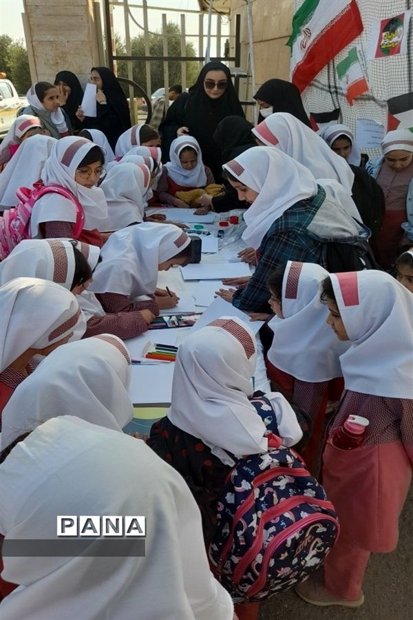 حضور دانش‌آموزان طارمی در حمایت از کودکان فلسطین