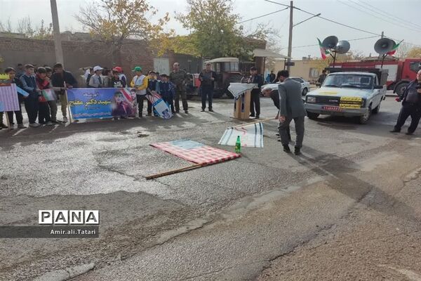 راهپیمایی محکومیت جنایات رژیم صهیونیستی با حضور پرشور و حماسی مردم شهر صفی‌آباد