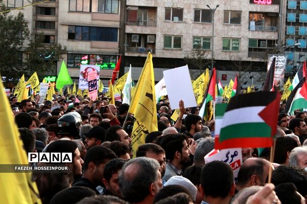 راهپیمایی در تهران برای حمایت از کودکان مظلوم غزه
