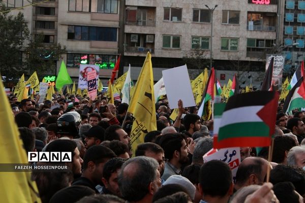 راهپیمایی در تهران برای حمایت از کودکان مظلوم غزه