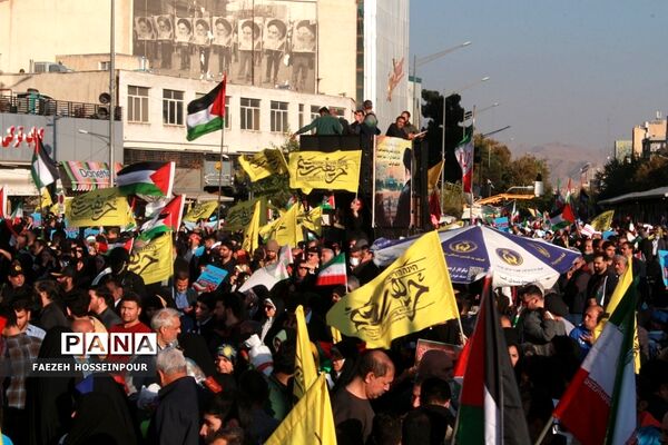 راهپیمایی در تهران برای حمایت از کودکان مظلوم غزه