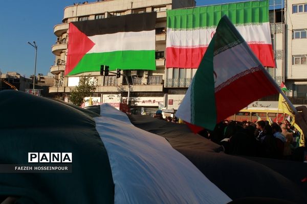 راهپیمایی در تهران برای حمایت از کودکان مظلوم غزه