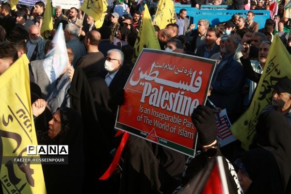 راهپیمایی در تهران برای حمایت از کودکان مظلوم غزه