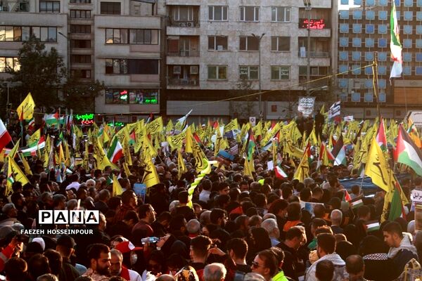 راهپیمایی در تهران برای حمایت از کودکان مظلوم غزه