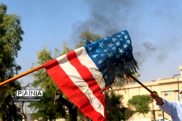 تجمع دانش‌آموزان آغاجاری در حمایت از کودکان مظلوم فلسطین