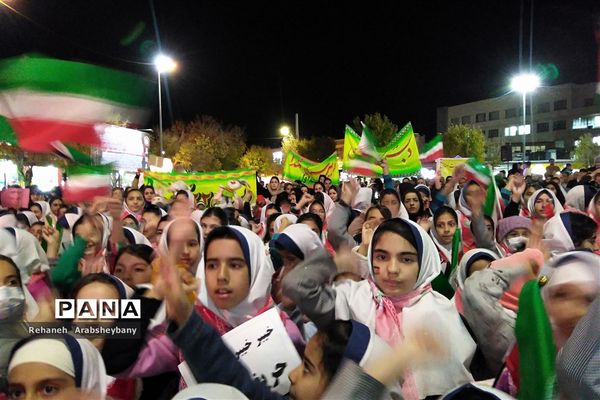 مراسم تجمع و راهپیمایی  از کودکان مظلوم فلسطین در آباده