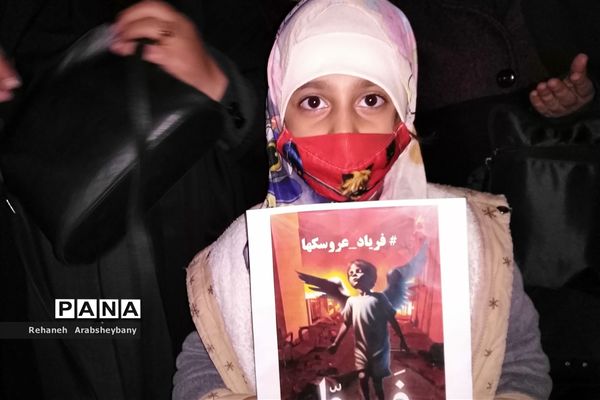 مراسم تجمع و راهپیمایی  از کودکان مظلوم فلسطین در آباده