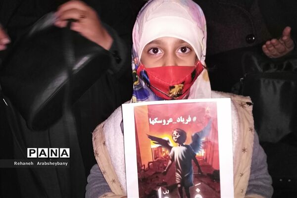 مراسم تجمع و راهپیمایی  از کودکان مظلوم فلسطین در آباده