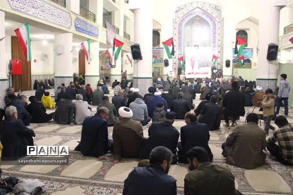 اجتماع بزرگ مردم شهرستان ابرکوه در حمایت از مردم و کودکان مظلوم غزه