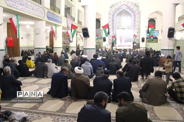 اجتماع بزرگ مردم شهرستان ابرکوه در حمایت از مردم و کودکان مظلوم غزه