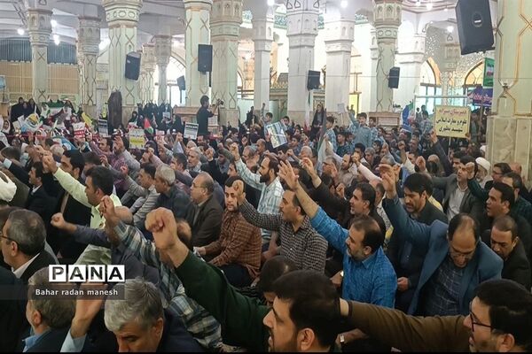 تجمع دانش‌آموزان دزفولی در حمایت از کودکان مظلوم فلسطین