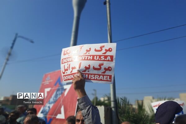 تجمع دانش‌آموزان اهوازی در حمایت از کودکان فلسطینی