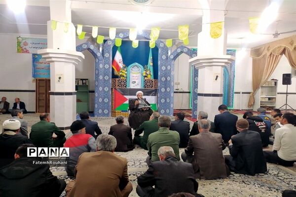 تجمع بزرگ مردم شهرستان خلیل‌آباد در حمایت از مردم مظلوم فلسطین