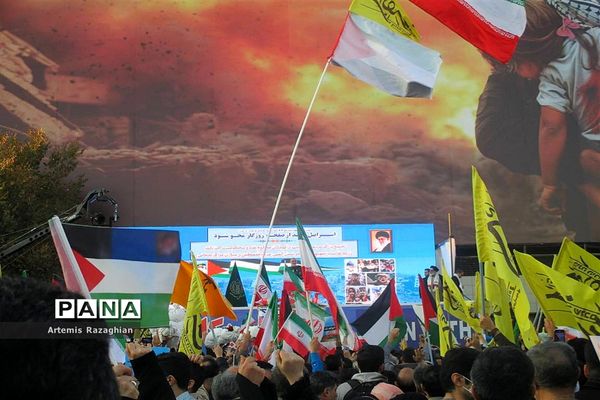 تجمع مردم تهران در حمایت از فلسطین