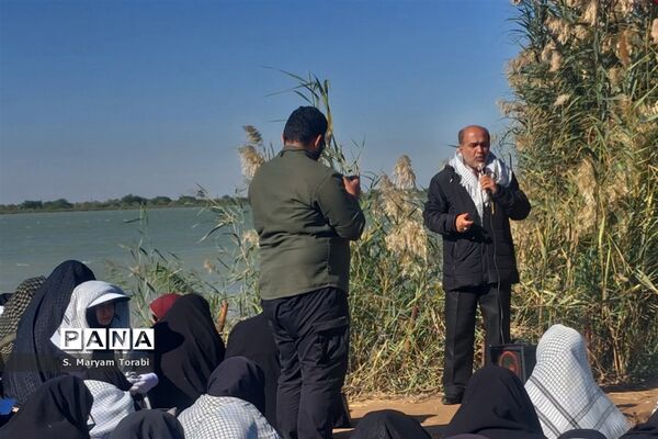 میزبانی شهدا در یادمان علقمه خرمشهر و قدمگاه شهدای غواص از نومعلمان فارس