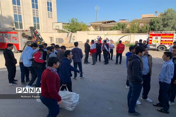 مانور زلزله در شهرستان گرگان