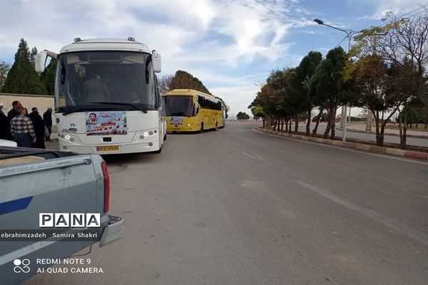 اعزام دانش آموزان پایه دهم شهرستان جاجرم به  اردوی راهیان نور