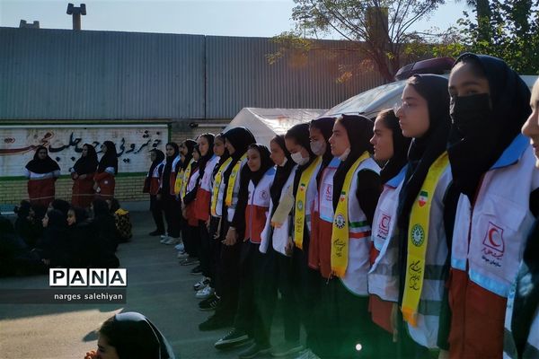 مانور زلزله در منطقه امامزاده