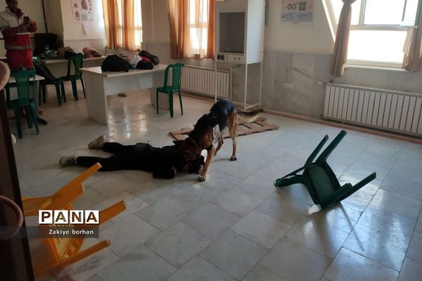 مانور زلزله در مدرسه شهدای غزه شهرستان بجنورد