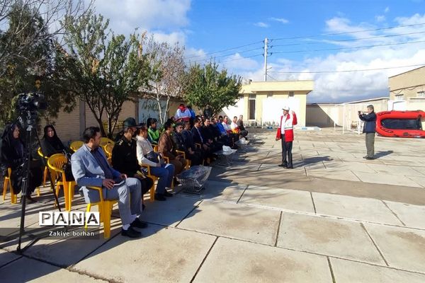 مانور زلزله در مدرسه شهدای غزه شهرستان بجنورد