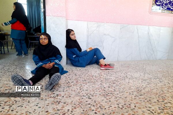مانور زلزله در دبیرستان دخترانه شهید‌اژدری کوهمره نودان