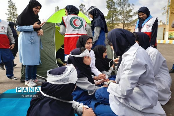 آیین بیست و پنجمین مانور سراسری زلزله در شهرستان فردوس