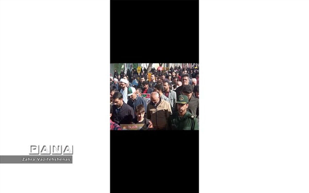 امروز فریاد مرگ بر اسرائیل در شیروان طنین‌انداز شد