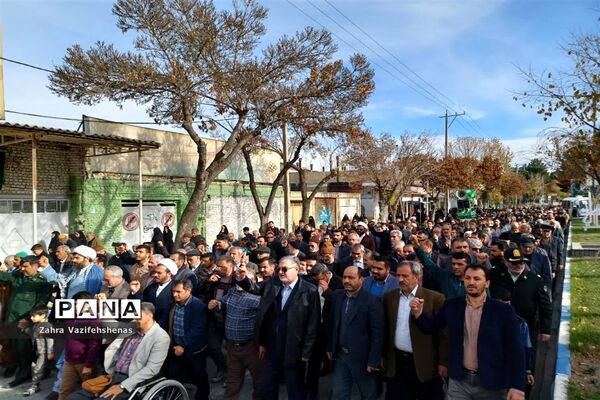 راهپیمایی ضد صهیونیستی مردم شهرستان شیروان در حمایت از مردم غزه و محکوم کردن جنایات رژیم جعلی اسرائیل